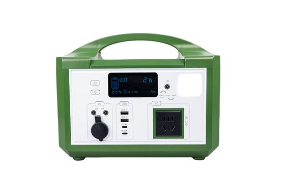 빠른 충전 MPPT 태양 전지 600W 전력 녹색 플라스틱 케이스 태양 전지 야외 백업 시스템