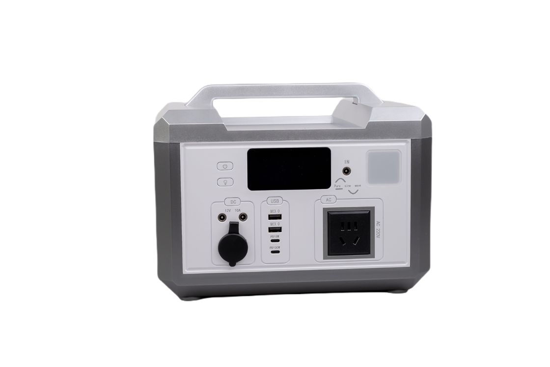 실버 셸 울트라 출력 전력 600W EU 어댑터 충전 전력 뱅크 LCD 디스플레이 화면 야외 RV 캠핑
